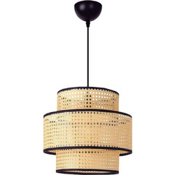 Heronia Lighting Κρεμαστό Φωτιστικό Οροφής Μονόφωτο E27 Καφέ Φ30cm 14-0210