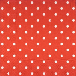 ΧΑΡΤΟΠΕΤΣΕΤΑ HEARTS & DOTS RED 33X33 - ΣΥΣΚΕΥΑΣΙΑ 20τμχ