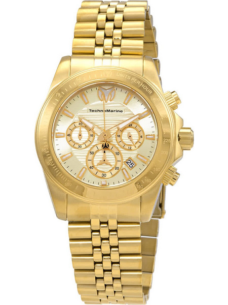 TechnoMarine Manta Ray Ανδρικό Ρολόι Χρονογράφος με Χρυσό Καντράν TM-219022