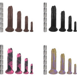 Διπλό Ομοίωμα Πέους Σιλικόνης Two In One DP Large Platinum Silicone Realistic Dildo 43 cm - Κόκκινο/Μαύρο