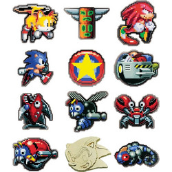 FaNaTtik Sonic The Hedgehog Mystery Pin Badges Blind Box Display 12τμχ