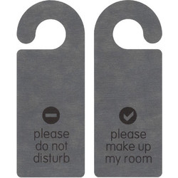 Next επιγραφή Do not disturb ECOLEATHER 2 όψεων 22,5x8,6εκ. γκρι. Δυνατότητα εκτύπωσης