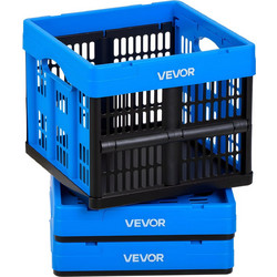 VEVOR Πτυσσόμενα πλαστικά κουτιά αποθήκευσης 25 L, σετ 3 τεμαχίων, στοιβαζόμενα με χερούλια, αντοχή 10 kg ανά κουτί KZDSLCWKLHS24XKY1001V0
