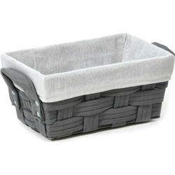 492343 ΚΑΛΑΘΙ ΑΠΟΘΗΚΕΥΣΗΣ ΓΚΡΙ POLYESTER 28X17X13CM