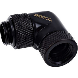 Alphacool Eiszapfen Angled Adaptor 90 Rotatable G1/4 Outer Thread To G1/4 Inner Thread Fittings Μαύρο 17260