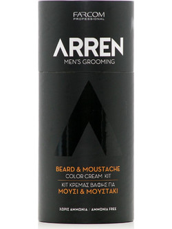 Farcom Arren Grooming Beard & Moustache Kit Μαύρο Βαφή για Γένια 60ml