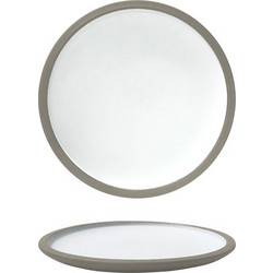Πιάτο πορσελάνης coupe με στενό rim φ21cm τσιμεντένια υφή λευκό ματ γκρι σαγρέ BETA Prego Σετ 6 c543737