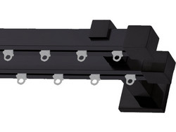 Σιδηρόδρομος Valencia 20x20mm Μαύρος Διπλός 160cm MRShome