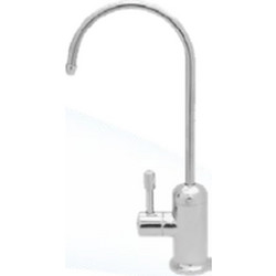 Ceramic kitchen tap with metallic switch