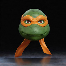 Φιγούρα Cosplay Michelangelo Helmet 3D εκτυπωμένη