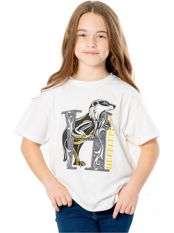 Harry Potter Kids T-Shirt Hufflepuff Mosaic Size 12-13