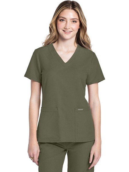 Γυναικεία Μπλούζα Cherokee Workwear Originals Ultra | V-Neck | 2 Τσέπες | Olive