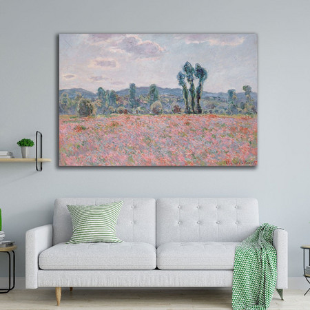 Πίνακας σε καμβά - Claude Monet - Poppy Field in Giverny 03, 1890 v2 - 45 x 30 εκ