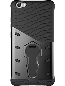 Forcell Honor 10 Colorcase Sniper with Kick Stand Θήκη Σκληρή - Black Grey
