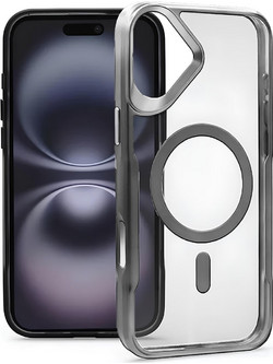 Forcell iPhone 16 Plus MagSafe Ergofit Θήκη Με Πλαίσιο Σιλικόνης Διάφανη - Silver
