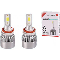 Λάμπες Αυτοκινήτου H11 LED 6500K Ψυχρό Λευκό 36W 2τμχ ARRANGO AP76007