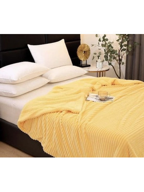 Κουβέρτα Fleece Ασημάκης Home 220x240 - Κίτρινο