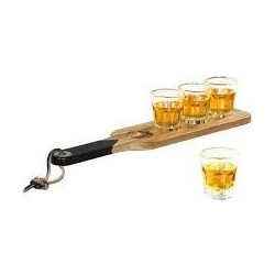 Gentlemen's Hardware(R) Serving Paddle & Shot Glasses