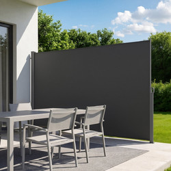 VEVOR Πλαϊνή Αναδιπλούμενη Τέντα Βεράντας 180x300 εκ. Πολυεστερικό Ύφασμα 180 g/m Αδιάβροχη, Γκρι KSSCP180X300E47VF001V0