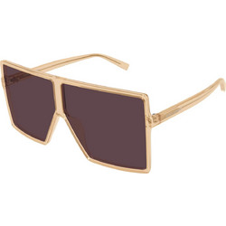 Saint Laurent SL909 004 Γυναικεία Γυαλιά Ηλίου Μάσκα Κοκάλινα Πορτοκαλί με Καφέ Φακό