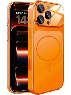 Bodycell AG Glass MagSafe Cover iPhone 15 Pro Max Orange