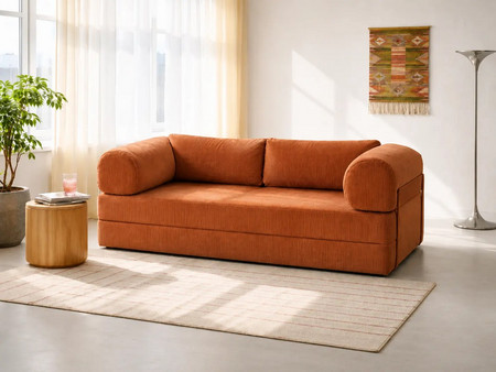 All4Home Vella Plus Καναπές Κρεβάτι Πορτοκαλί 196x62x100cm 317431