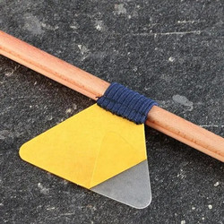 Στυλοθήκη λαστιχένια αυτοκόλλητη μπλε 4.5x3εκ