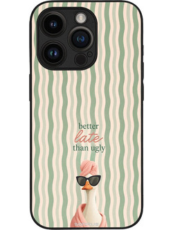 Sonique Stripe Stories Series Θήκη με Σχέδιο «Better Late» (iPhone 14 Pro)