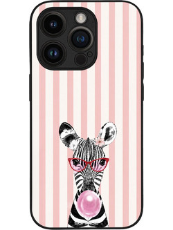 Sonique Stripe Stories Series Θήκη με Σχέδιο «Ζέβρα - Τσιχλόφουσκα» (iPhone 14 Pro)