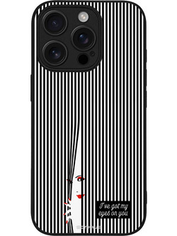 Sonique Stripe Stories Series Θήκη με Σχέδιο «Eye on You» Black (iPhone 16 Pro)