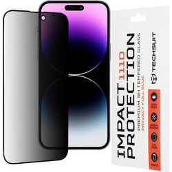 iPhone 12/12 Pro Προστασία Οθόνης Φιμέ Techsuit 111D Privacy Full Face Tempered Glass