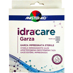 Master Aid IdraCare Αποστειρωμένες Γάζες 10x10cm 10τμχ