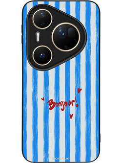 Sonique Stripe Stories Series Θήκη Bonjour Blue (Huawei Pura 80 Ultra)