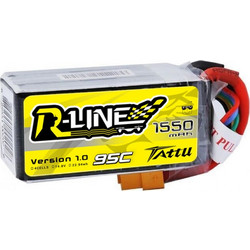 Tattu R-Line 1550mAh 14.8V 95C 4S1P Lipo Battery Pack