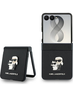 Karl Lagerfeld Saffiano Karl&Choupette Θήκη Black (Samsung Galaxy Z Flip 8)
