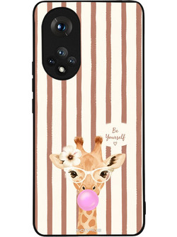 Sonique Stripe Stories Series Θήκη (Honor 50 5G / Nova 9) Καφέ - Καμηλοπάρδαλη με Τσιχλόφουσκα