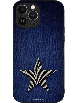 Sonique Diva Series Back Cover Denim Zebra (iPhone 13 Pro Max)