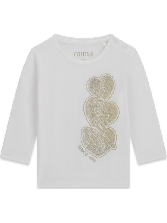 Guess LS Παιδικό T-Shirt Λευκό K6YI16K3695-G011