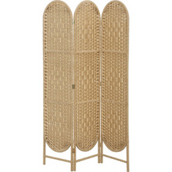 Παραβάν 3 τμημάτων 120 x 170 cm Διαχωριστικό Πτυσσόμενο Χωριστικό με Καμπυλωτή Οροφή Φυσικό