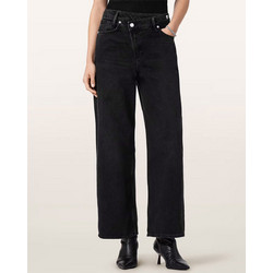 AllSaints Aki Crossover Γυναικείο Τζιν Παντελόνι Denim Black W091ED