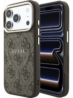 Guess Embossed 4G Classic MagSafe Θήκη Brown (iPhone 18 Pro Max / 17 Pro Max)