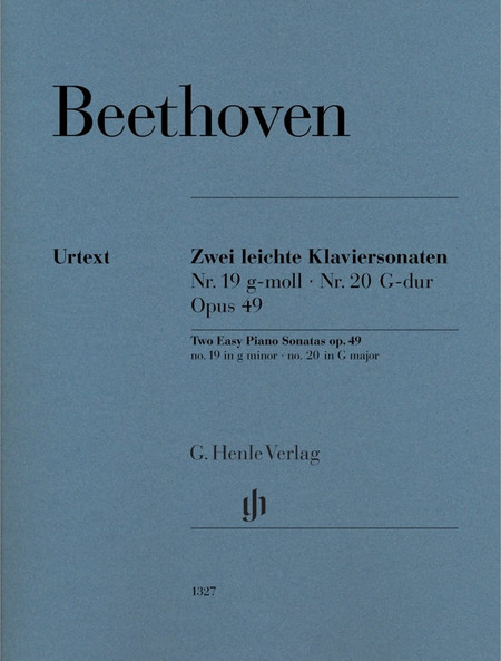 G. Henle Verlag Ludwig van Beethoven - Two Easy Piano Sonatas no. 19 and no. 20 g minor and G major op. 49 no. 1 and no. 2