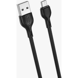 XO NB200 Regular USB 2.0 to micro USB Cable Μαύρο 1m