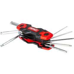 Amio - Πτυσσόμενα Κλειδιά Allen Imbus CR-V 1.5-8mm Πολυεργαλείο Heavy Duty για Σταθερή Εφαρμογή στη Βίδα & Καθημερινή Χρήση