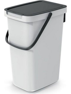 Κάδος Απορριμμάτων Systema Q Collect 561769 20Lt 30x23x45cm Grey Πλαστικό