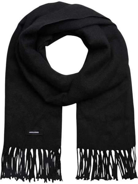 JACK & JONES M SOLID WOVEN SCARF SN - 12140332-BLACK