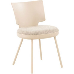 Καρέκλα Corpo 03-1308 53,5x46x73,5cm Off White
