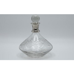 ΚΑΡΑΦΑ ΓΥΑΛΙΝΗ-ΜΕΤΑΛΛΙΚΗ ΑΣΗΜΙ 22x26cm 819-01276 - Estheti - 819-01276