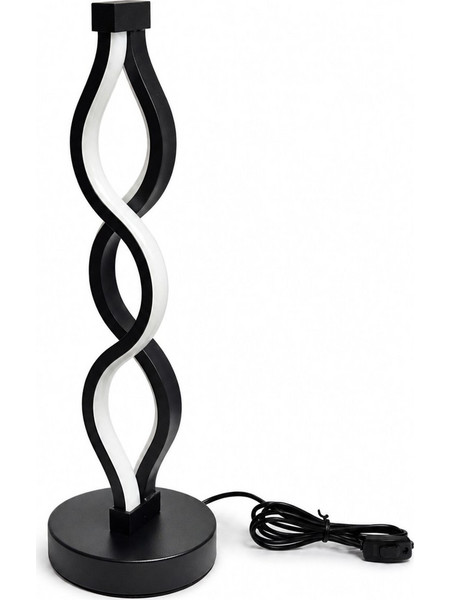 VenCore Heliora Black 2792-20009 - Μοντέρνο Επιτραπέζιο Φωτιστικό LED USB 8W 5 Volt Μαύρο Αλουμίνιο με Ρυθμιζόμενο CCT Λευκό - Ημέρας - Θερμό - Χειρισμός CCT μέσω Controller με Καλώδιο