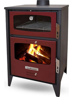 Starstoves ST 220 Red Ατσάλινη Ξυλόσομπα με Φούρνο 16kW